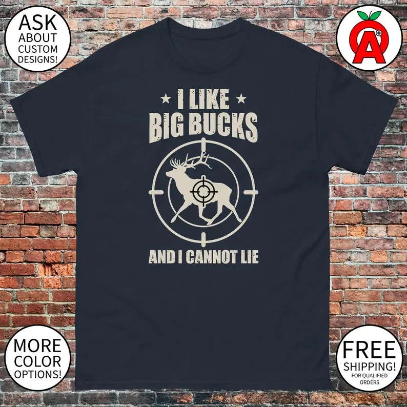 Unisex Big Bucks Lover Shirt - Mens Womens - - Size Options Available