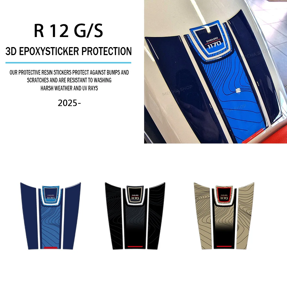 

Для R 12 G/S R12GS r 2gs 2025 аксессуары для мотоциклов 3D эпоксидная смола бак Pad защитная наклейка