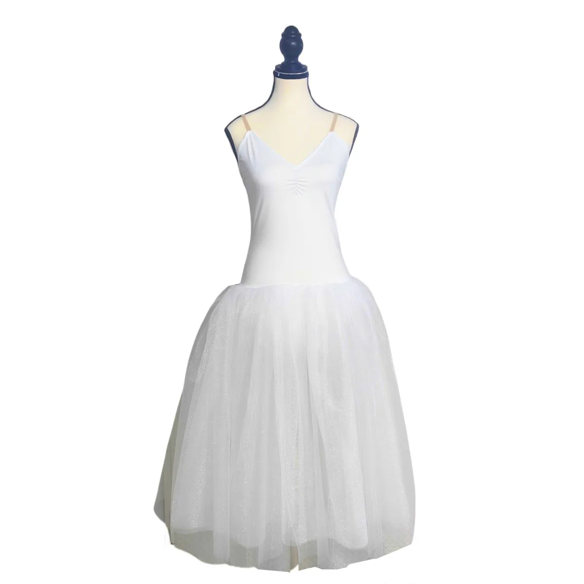 

Cheap Ballet Skirt Belly Dance Costumes White Swan Lake Girls Stage Performance Dress