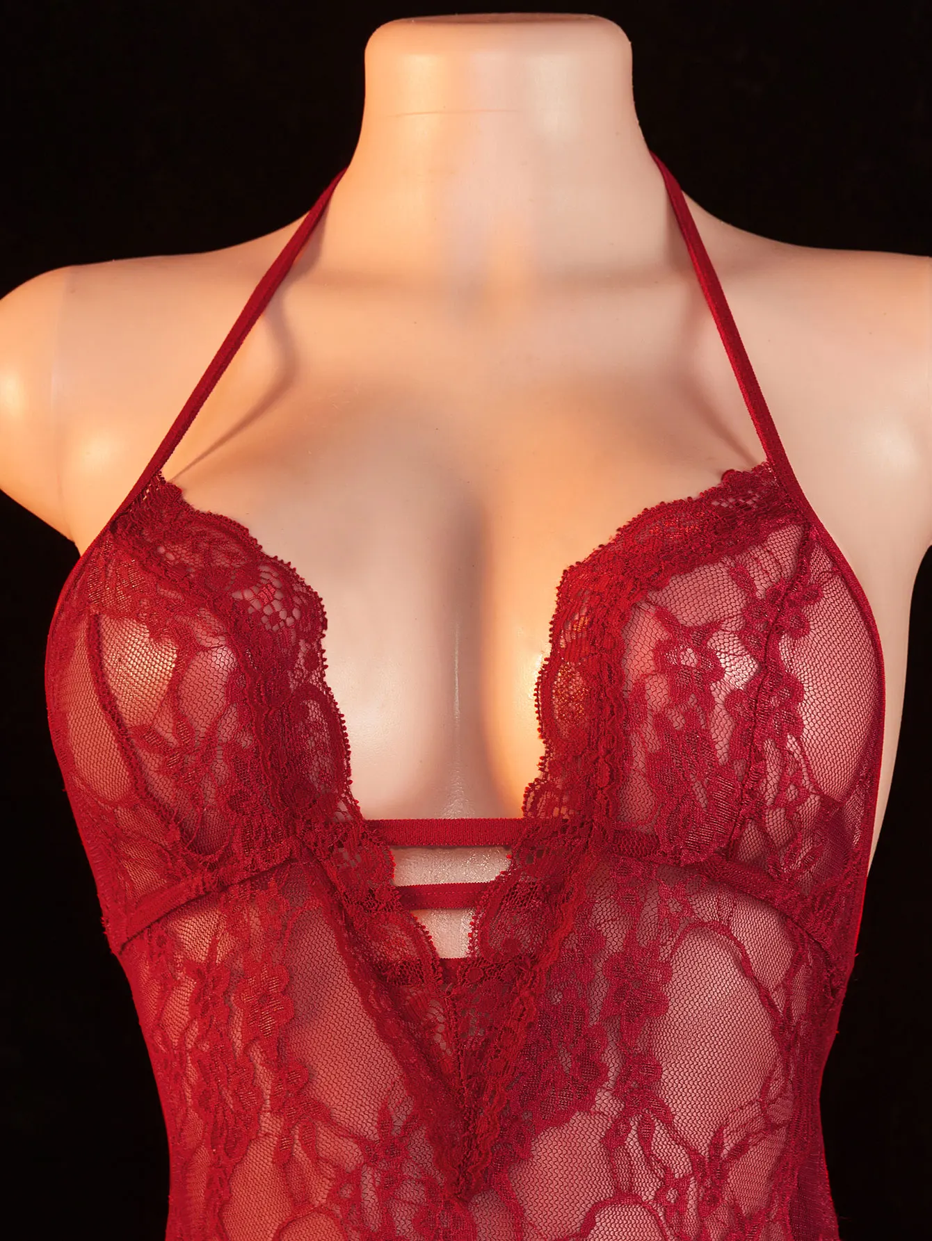 Transparentes Spitzen-Babydoll – Sexy Mesh Sheer Bodycon Dress Bewertung und Preis