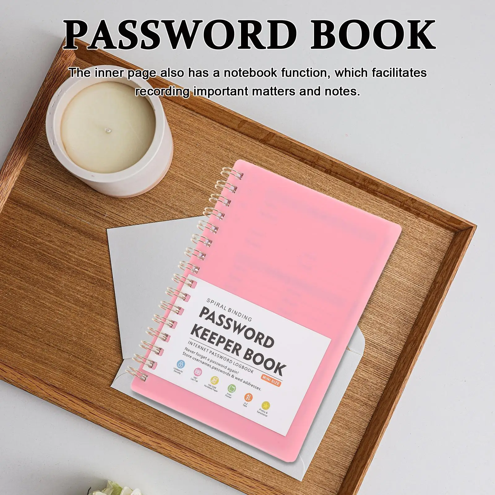 Password Book Books for Seniors Binder Notepad Small Organizer Notebook Paper Spiral