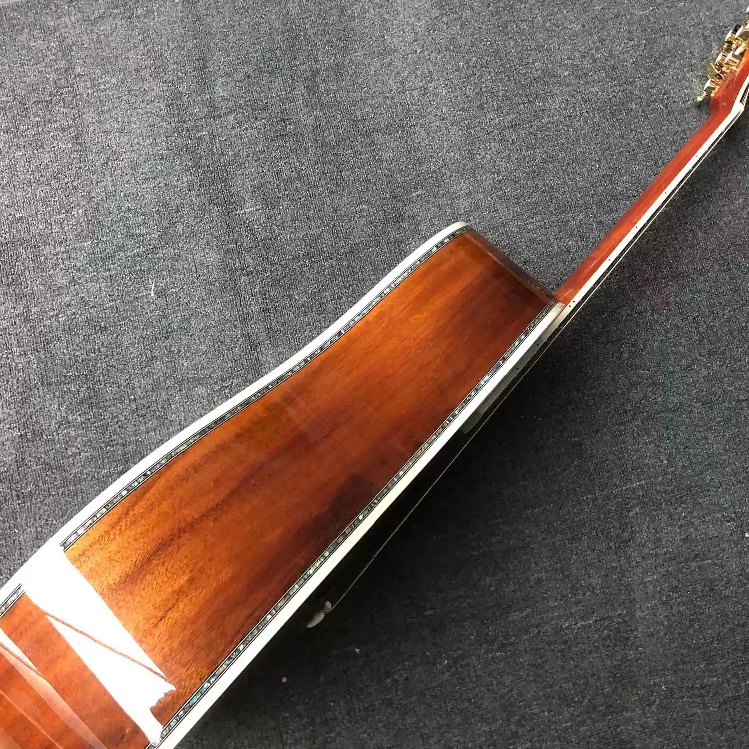 مجموعة قذيفة أذن البحر كاملة مقاس 41 بوصة مزهرية كبيرة مع زوايا مفقودة لعزف الجيتار الصوتي سلسلة D45