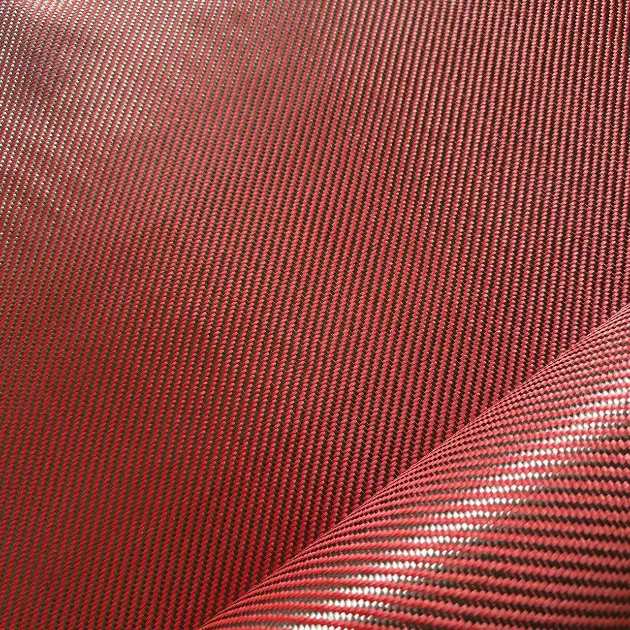 

3K 200gsm 2x2 Red Blue yellow Kevlar & Carbon fiber mixed Fabric Twill 50" / 100/150/m Aramid fiber Hybrid Carbon Kevlar Cloth
