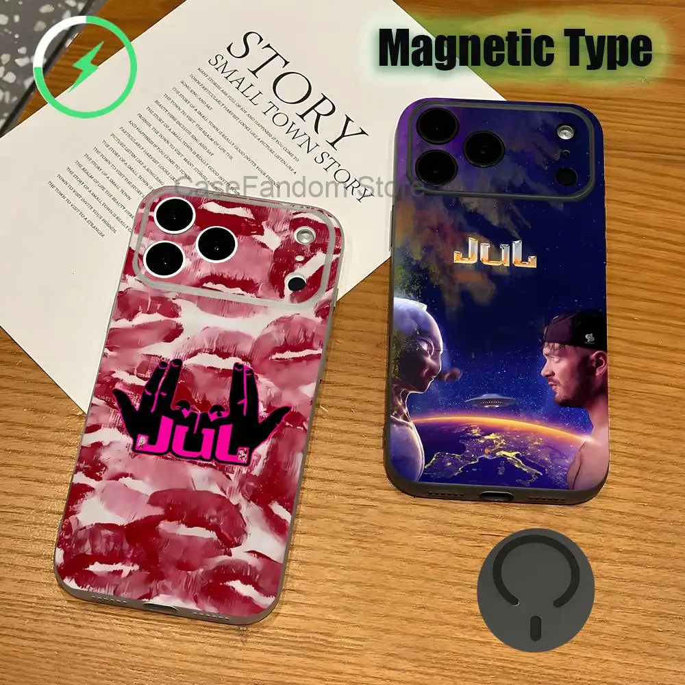 

J-Jul DP a vie Album gratuit vol 8 Transparent gray Phone Case For iPhone 17,16,15,14,13,Pro,Max,Plus Magnetic Wireless Charging