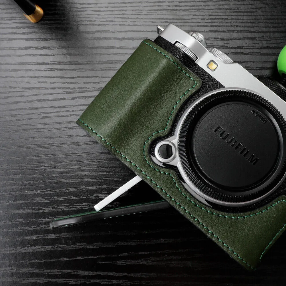 Genuine Leather XM5 Camera Case Half Body Handmade Bag For Fujifilm XM5