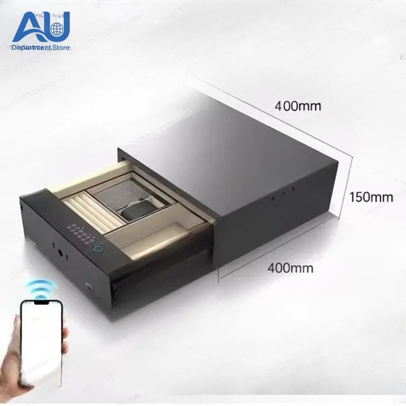 Drawer Safe Secure Steel Fingerprint & Digital Lock with Electronic Deposit Hidden Safe