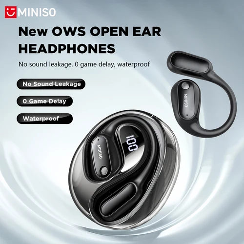 Traductor MINISO MS190 nuevos auriculares inalámbricos OWS auriculares deportivos impermeables auriculares de traducción Bluetooth inteligentes