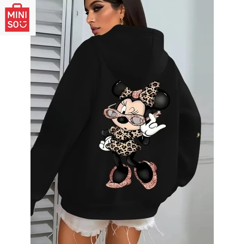 

Disney Cartoon Print New Autumn and Winter Hooded Sweater Men and Women Casual and Comfortable Parent-child Hooded Clothes