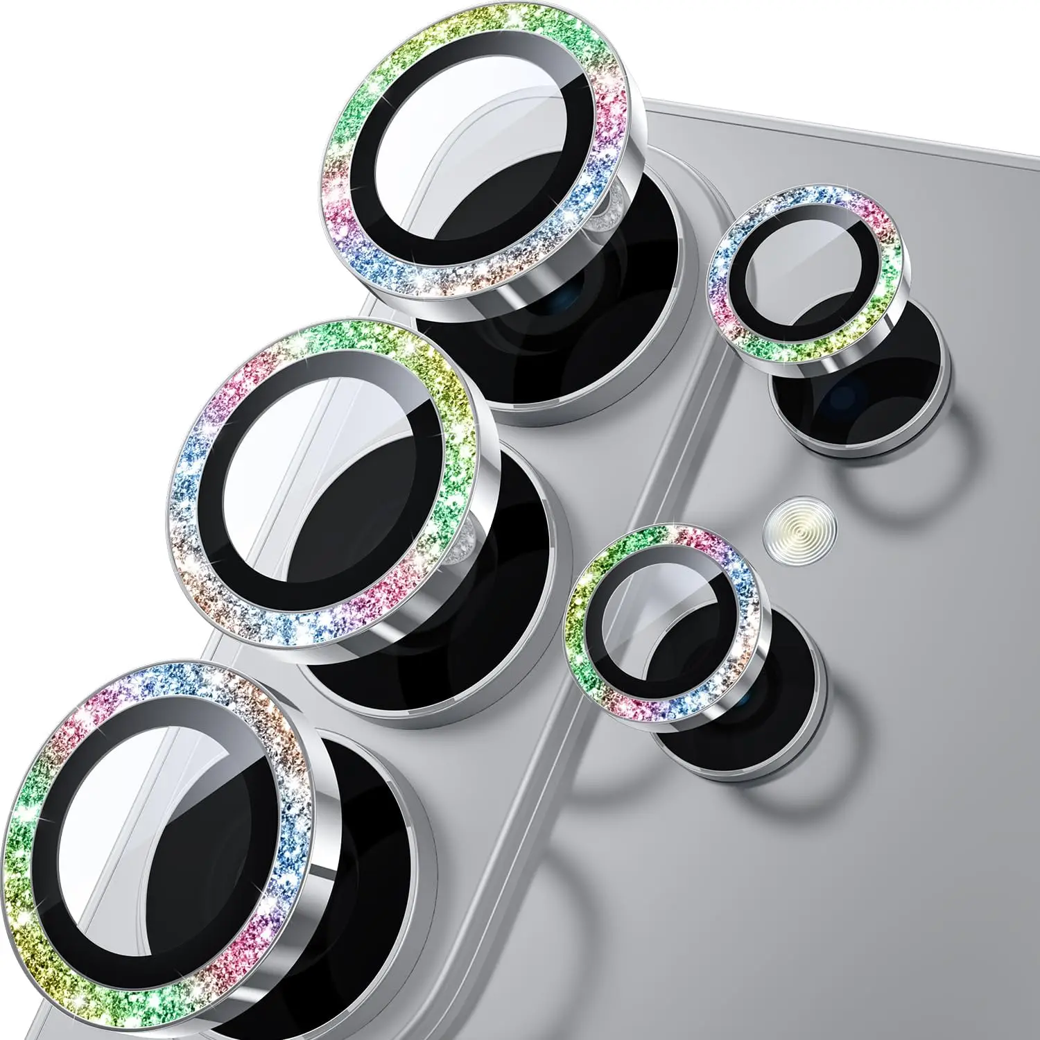 Glitzernder Kristall-Diamant-Kameraschutzring für Samsung Galaxy S26 Ultra S26 S25 Serie Metall-Objektivglas-Schutzkappe