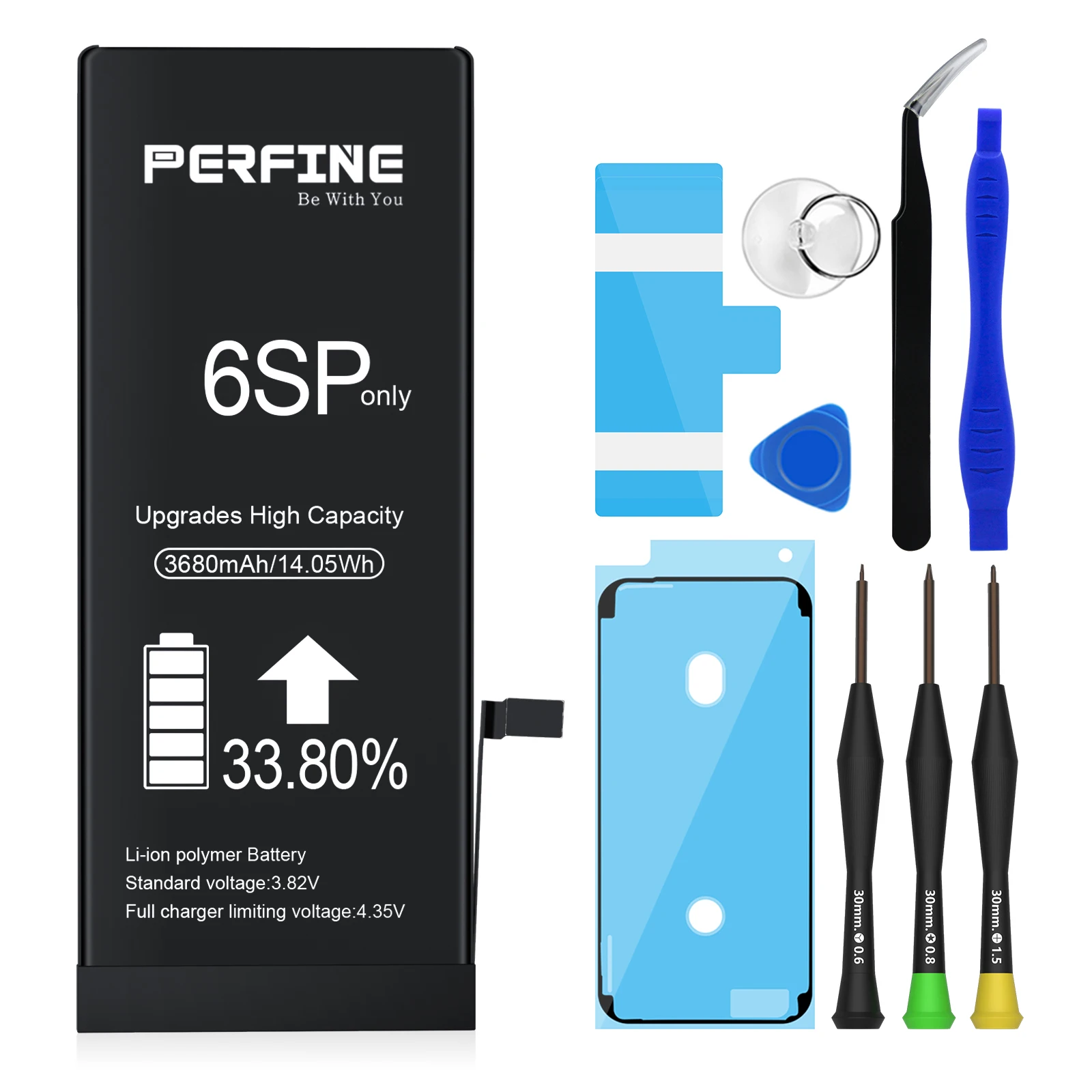 Perfine Battery for iphone 5SE 6S 7 8 Plus 11 SE 2020/2016 Replacement Battery with Repair Tool kit