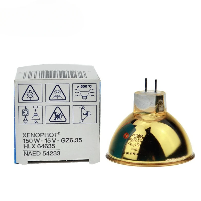 HLX64635 15V150W Halogen Tungsten Heating Bulb Infrared Light Therapeutic Instrument GZ6.35 Dujin Lamp Cup Bubble