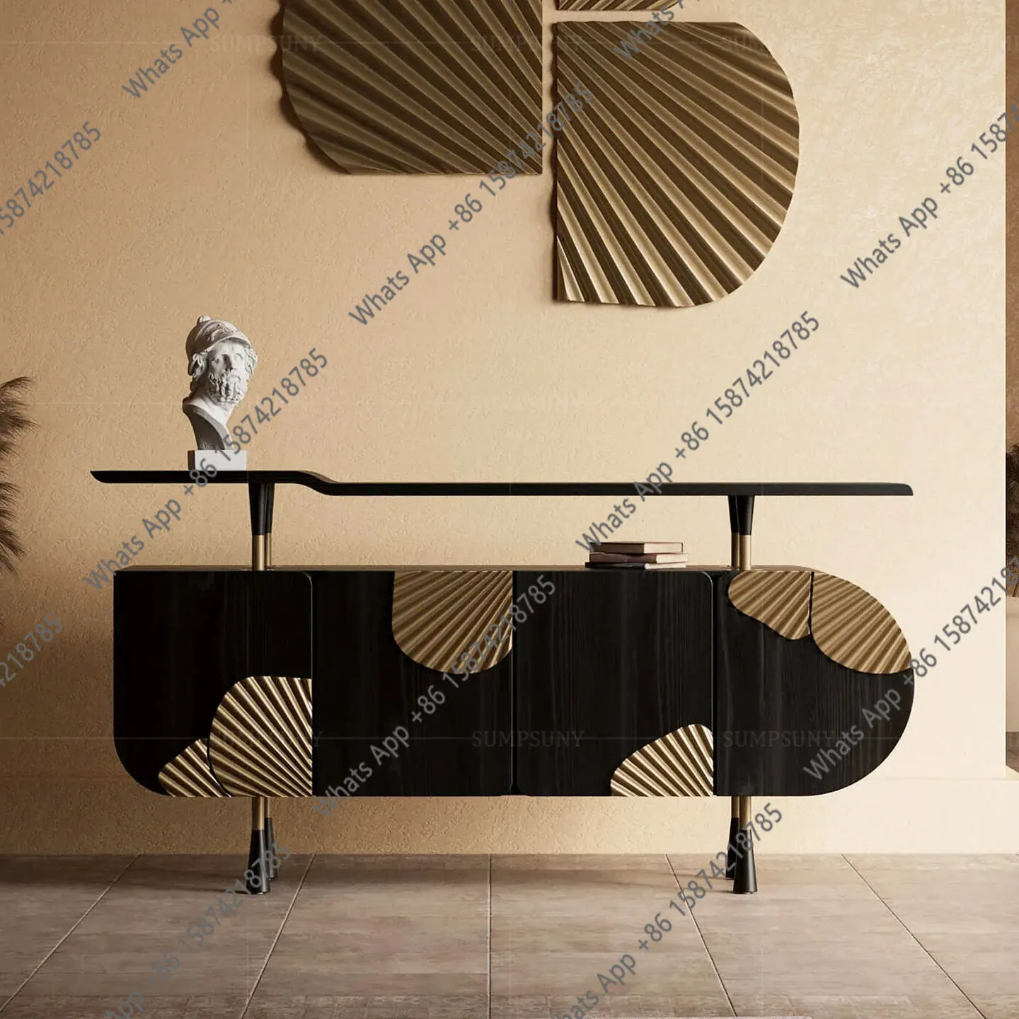 

Буфет из цельного дерева, гостиная, домашний стиль, легкая роскошь, современная вилла высокого класса, прихожая для хранения на заказ.