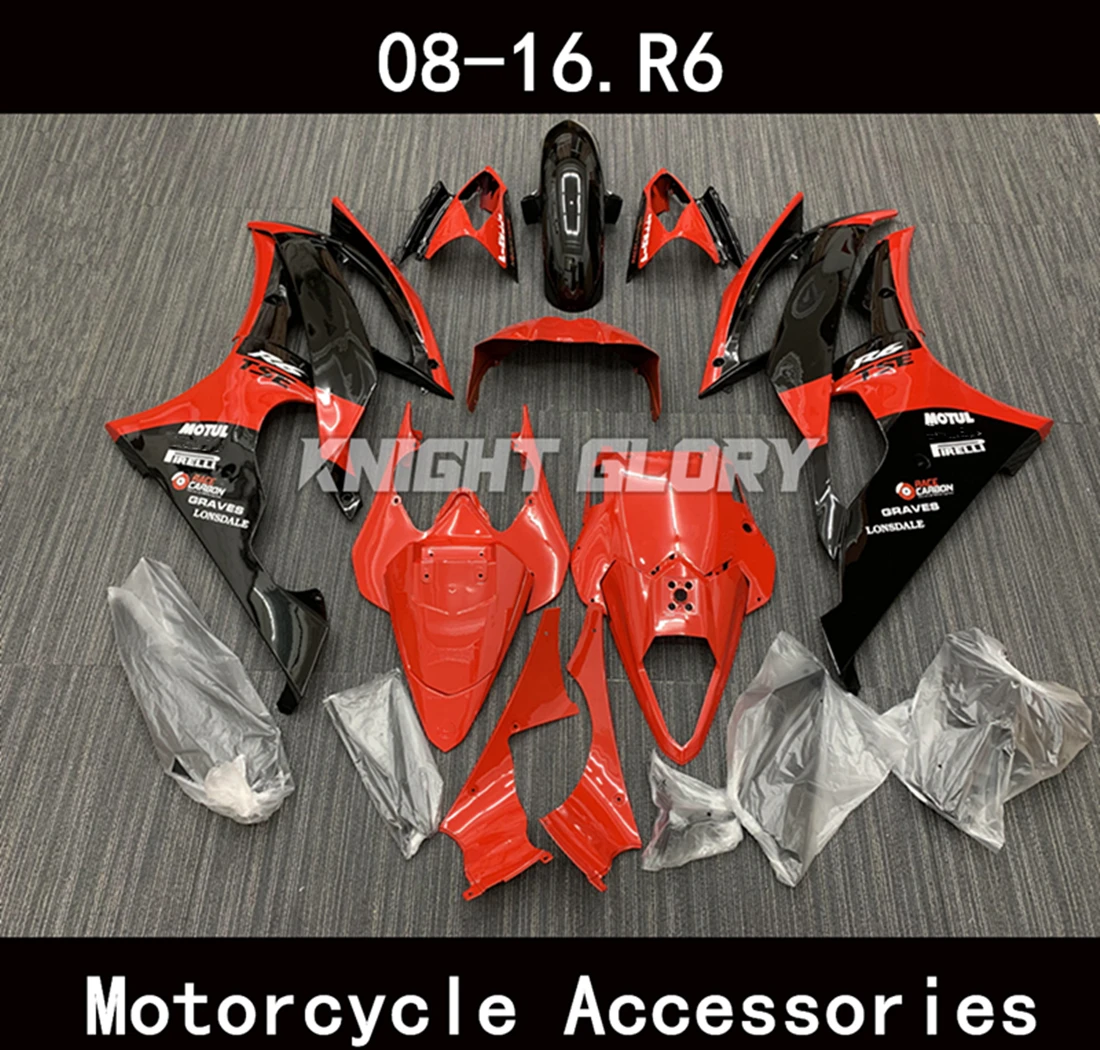 Suitable for YZF-R6 YZF R6  2008 2009 2010 2011 2012 2013 2014 2015 2016 2017 2018 Motorcycle Shell Fairing Spoiler Bodywork Set