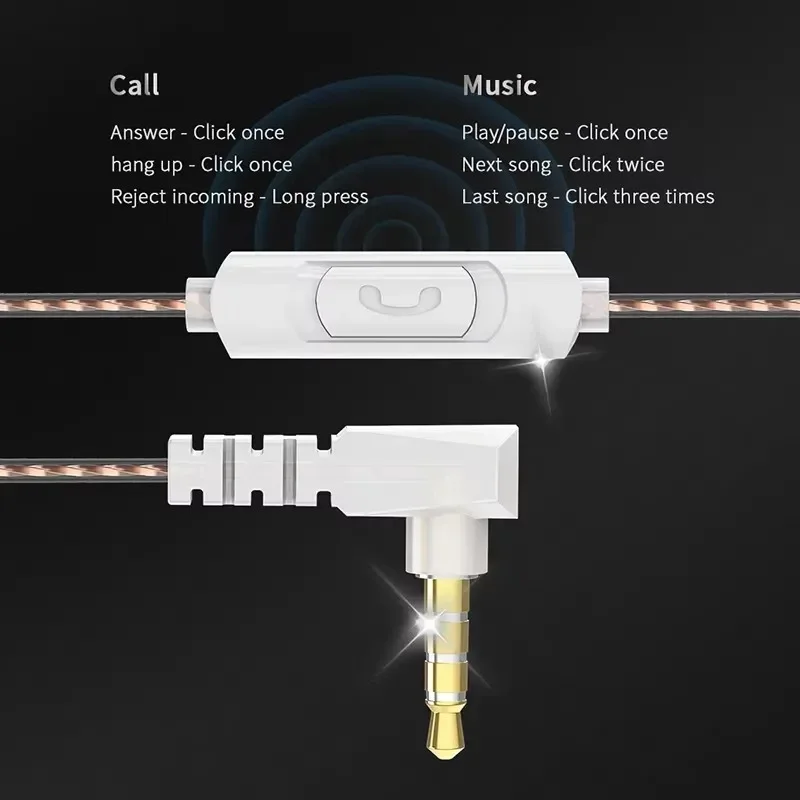 In-Ear Original QKZ AKX Wired Earphone For Music Game Sport IEM Monitor Level Headset With MIC HIFI Stereo 3.5mm AUX  Headphone