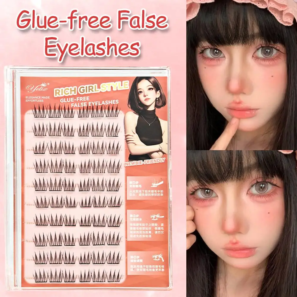 Faux-cils auto-adhésifs sans colle, Style Manga sectionné, doux, naturel coréen, DIY, Z3D0