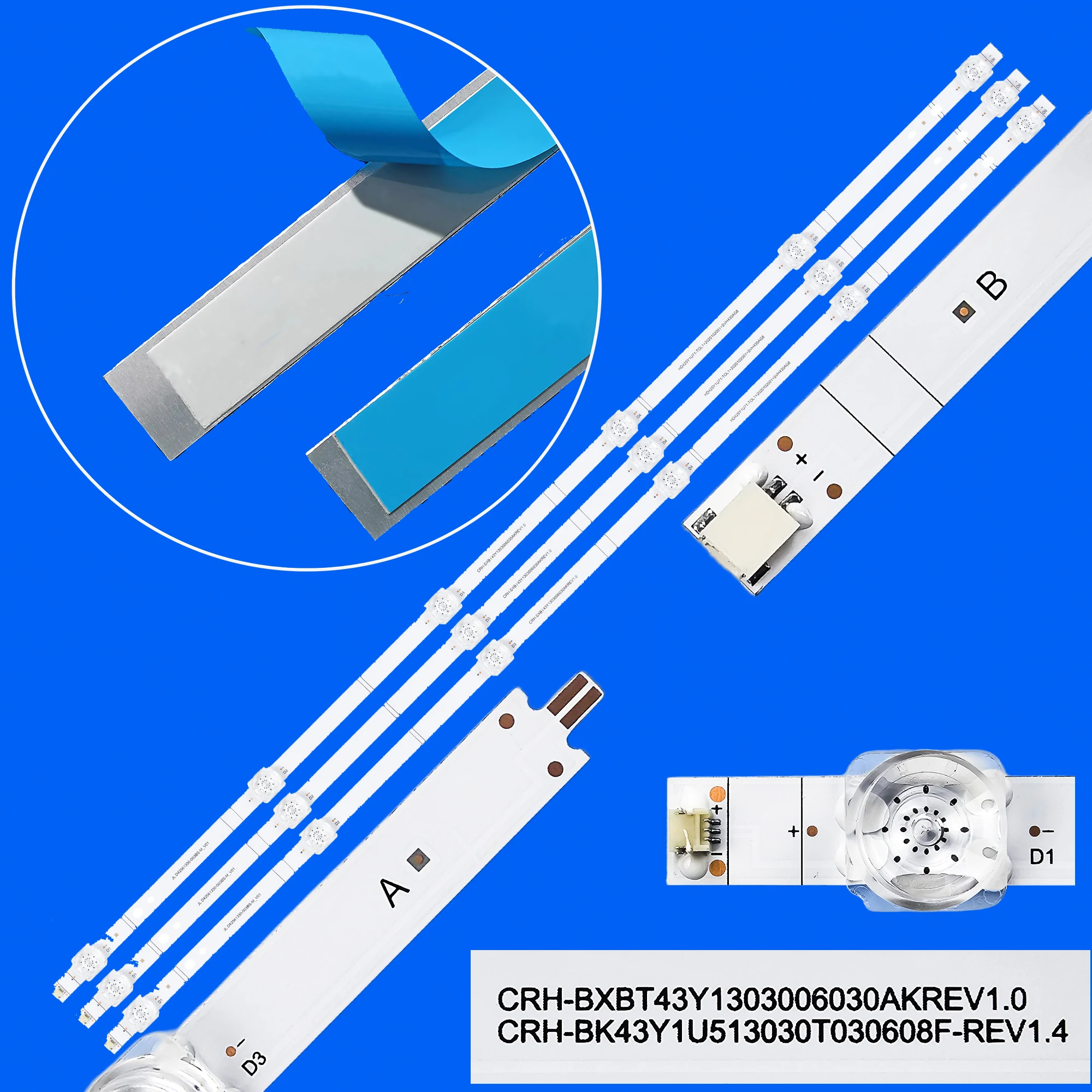 LED-Hintergrundbeleuchtungsstreifen für 43A6G 43E35A 43A36F 43L1F 43A3F 43A6GTUK 43A6EG 43A6GG 43A63H 43A6BG 43A6CG 43R7G5 43A6FG 43A6K 43A66G
