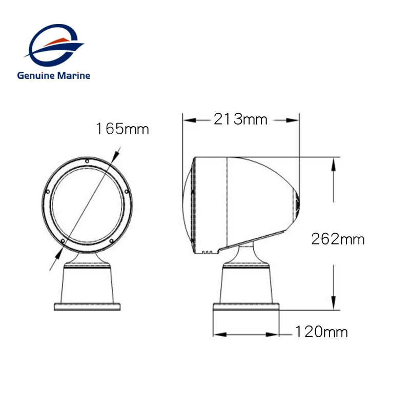 Genuine Marine Wifi Control LED Marine Boat Search Light