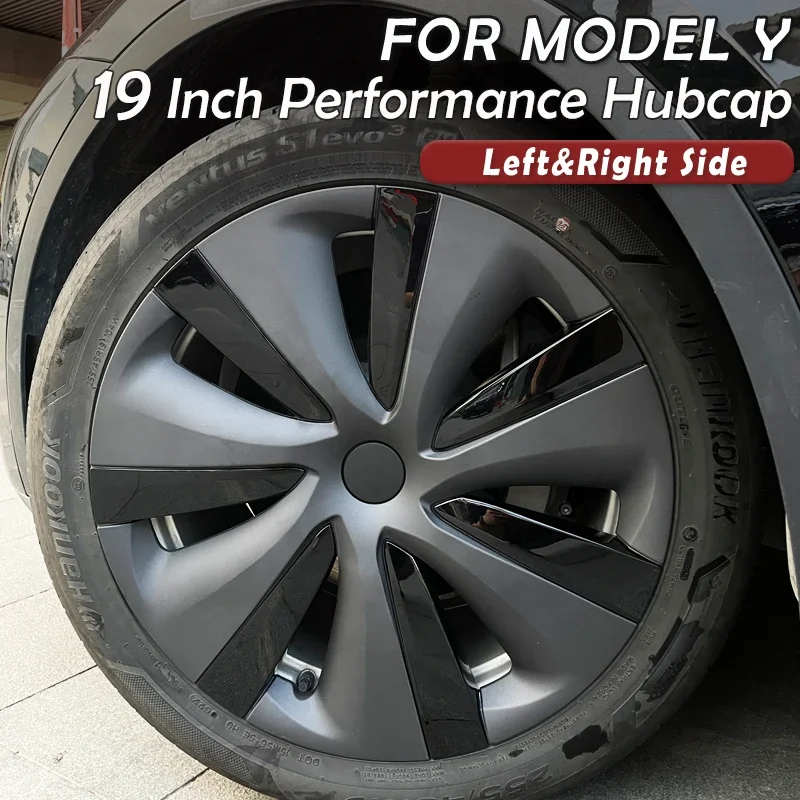 4PCS 19 Inch Hub Cap for Tesla Model Y Wheel Hubcap Performance Replacement Right&Left Wheel Cap Full Rim Cover Accessories 2024