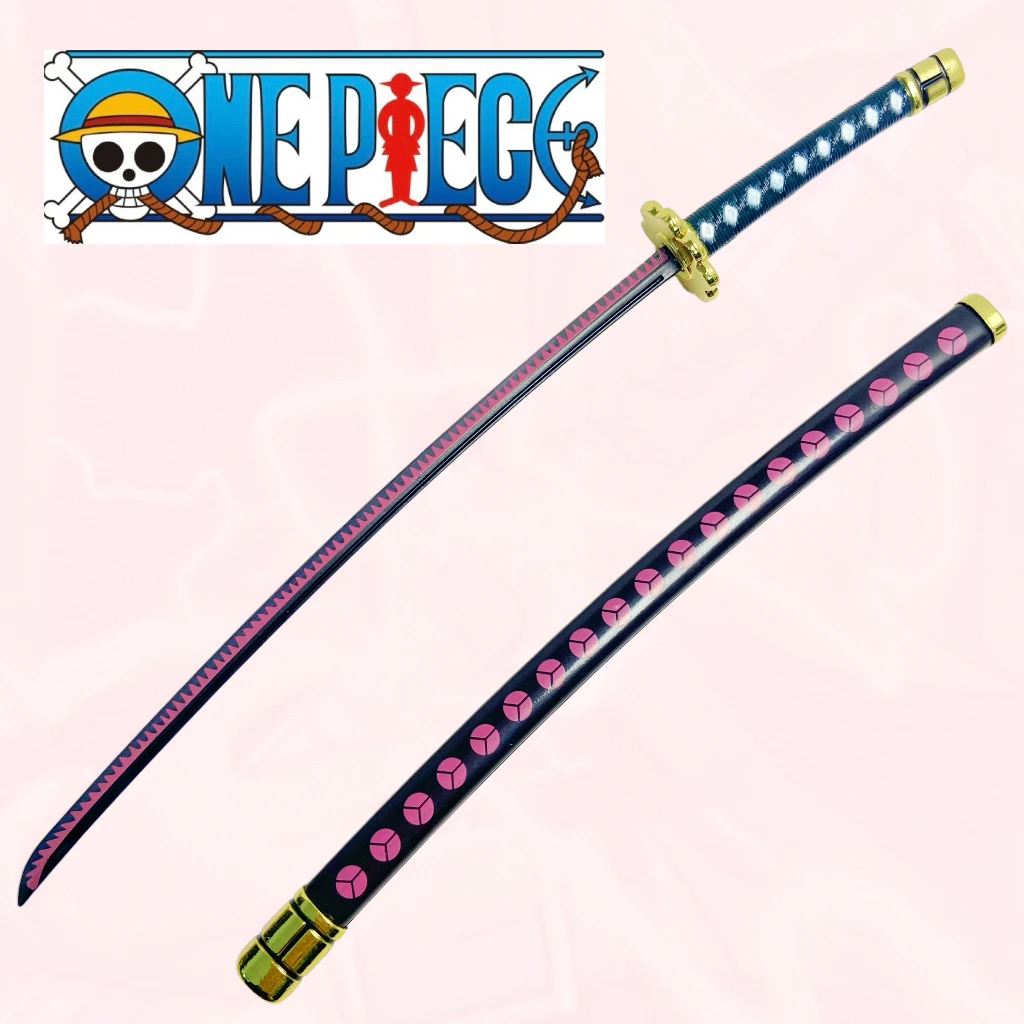 Espada de metal katana roronoa zoro, 9.4 polegadas, sabre japonês katana, sabre samurai original, faca ninja, acessórios de cosplay, brinquedo adereço
