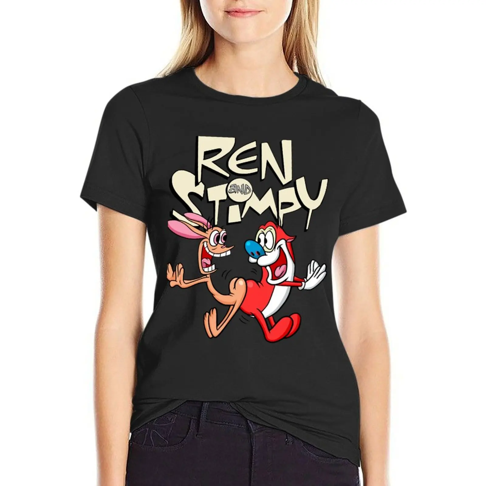 

Ren and Stimpy T-Shirt korean fashion tops Short sleeve tee customizeds t-shirt dress for Women graphic