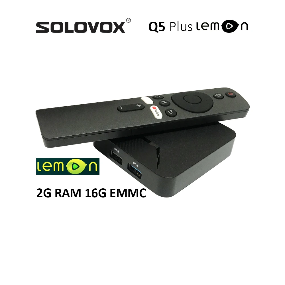 SOLOVOX Q5 Plus LemonTV 2G 16G Android 11 STB S905W2 QC 5G WiFi StalkerID YouTube 4K Streaming Receiver Q5Plus TV Box