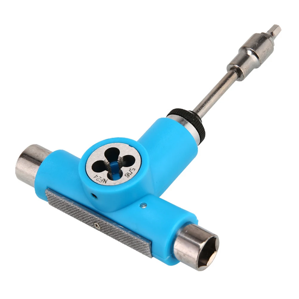 

Skateboard Tool Roller Skate Adjusting Blue Disassembly Longboard Assembly Multi function Ratchet Repair Maintenance Tightening