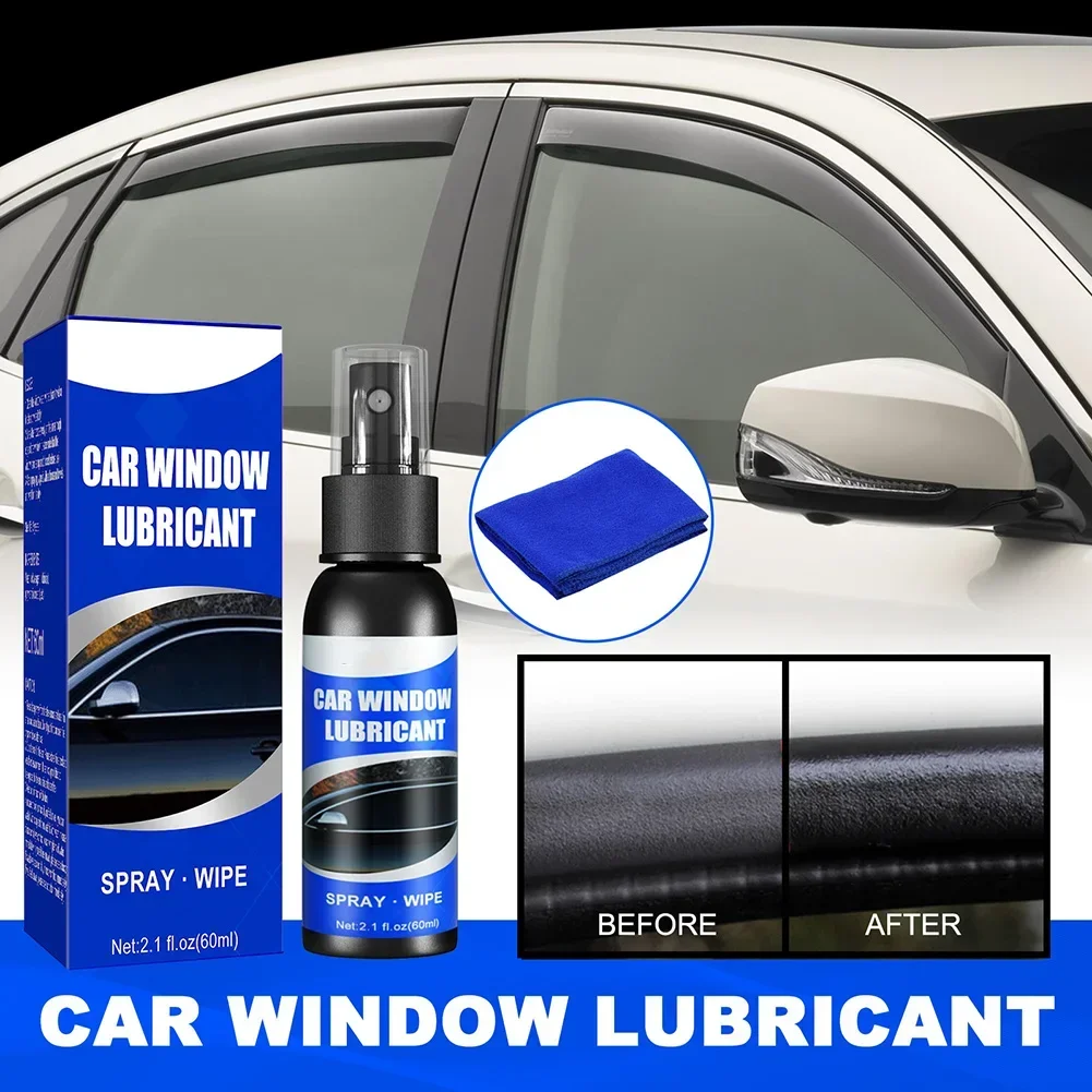 1 Juego de 60ml, lubricante para ventana, tira de goma para puerta, mantenimiento suave para coche, elimina el ruido, producto Universal para coche