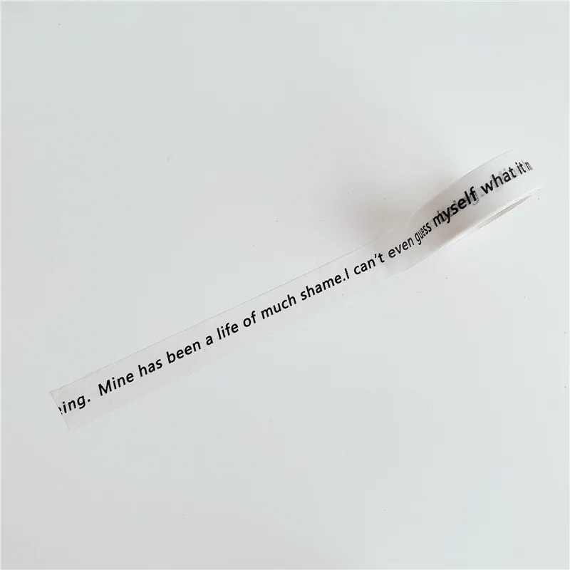 

Рулон клейкой ленты васи 5 м с узором в шашечку, черно-белый, с английскими надписями, в корейском эстетическом стиле, декоративная маскирующая лента для скрапбукинга и творчества