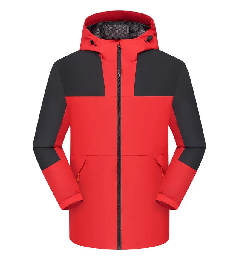 Logotipo personalizado nova primavera e outono masculino acampamento ao ar livre zíper com capuz jaqueta à prova de vento esportes trabalho jack