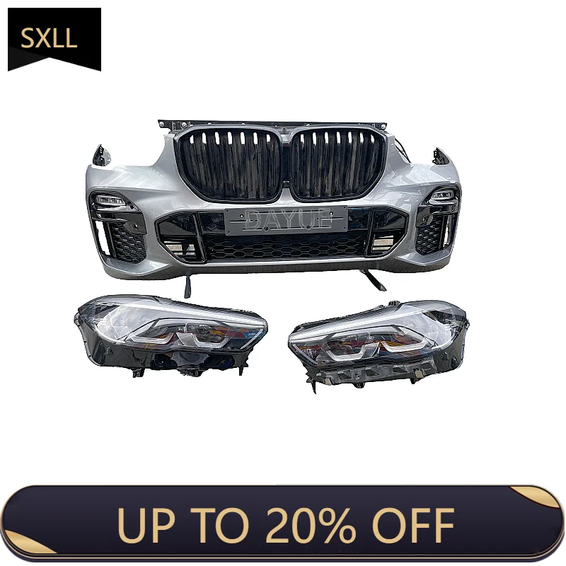 

SXLL X5 for G05 x5 front bumper assembly, used front bumper, headlights, popular g05 body kit