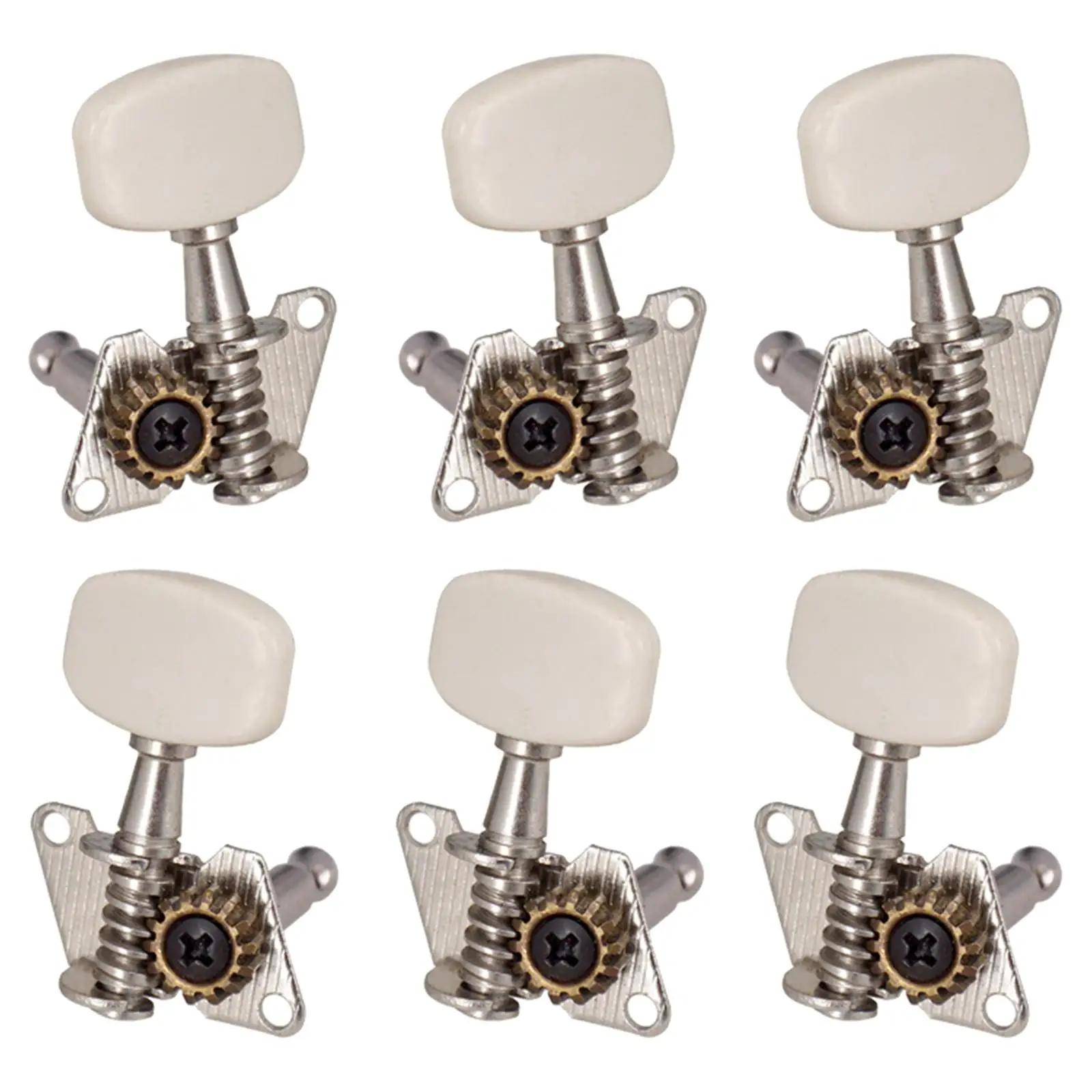 6Pcs Guitar Tuning Pegs 3L3R Durable Machine Heads for Acoustic Guitars Accessory Repair Part Replacement