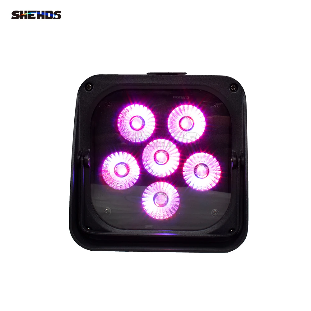 SHEHDS LED الاسمية ضوء لاسلكي عن بعد 6x18 واط 6in1 RGBAW + UV مع بطارية لجمع DJ ديسكو عيد الميلاد الديكور #3