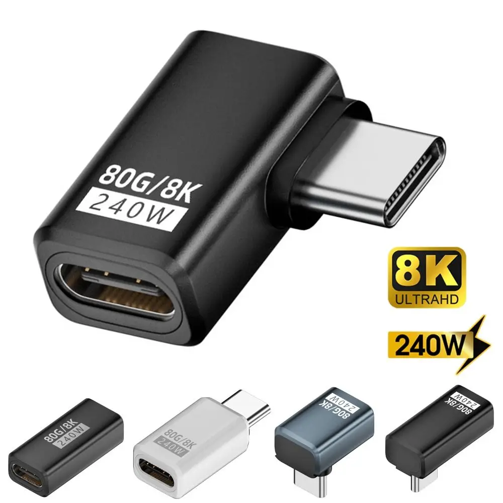 

240 Вт преобразователь Type-C 80 Гбит/с 8K 60 Гц USB4 адаптер передачи данных между мужчинами и женщинами USB-C удлинитель для мобильного телефона