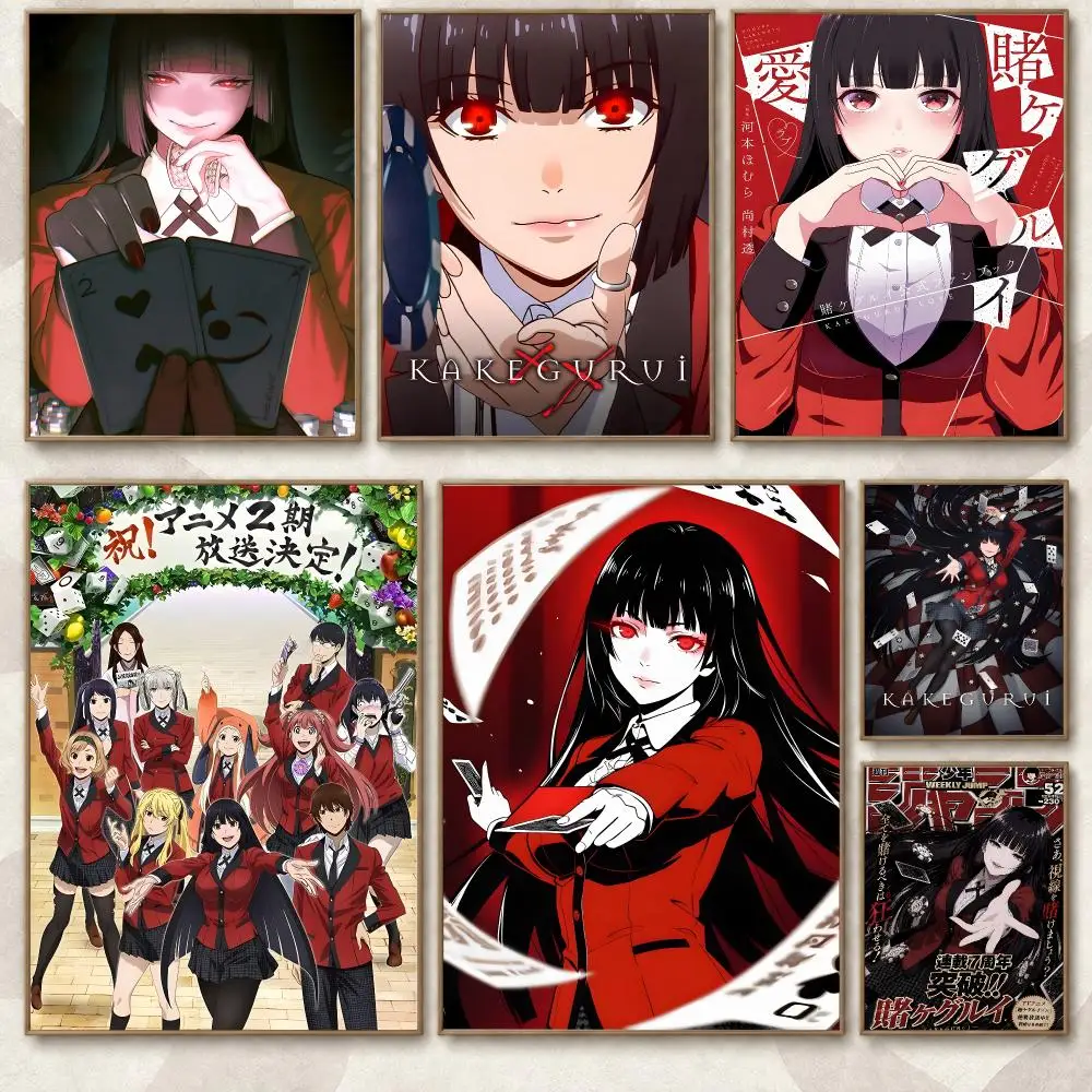 Kakegurui Anime Thriller Intense Mind Games Series Poster Aesthetic Art Print for Bedroom & Living Room Decor, Unframed