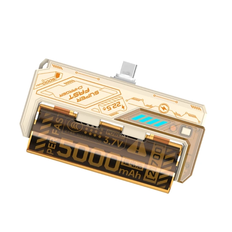 Universal 21700 Rechargeable Power Banks With Interchangeable Battery Module And Shock Resistant ABS Housing 896C