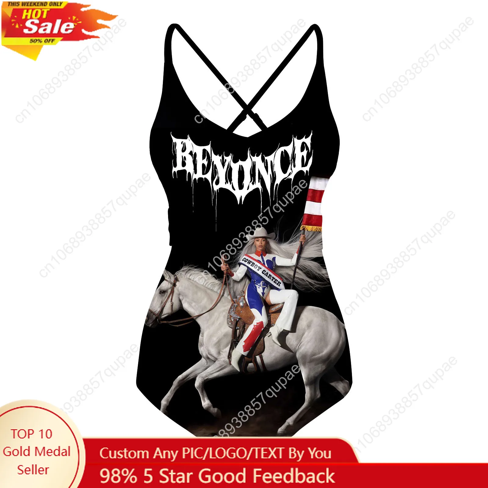 

Beyonce Rock Cowboy Carter Swimsuit Women Sling Swimsuits Sexy Swimwear Pool Beach Bikini Summer Holiday Customize Bathing Suits