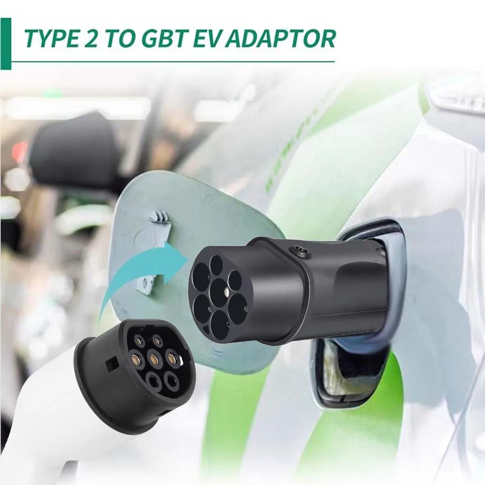 Teschev Type 2 to GBT 32A 7.2/22kw EV Charging Adaptor For EU Eletric Vehicle Conventor Hybrid Cars