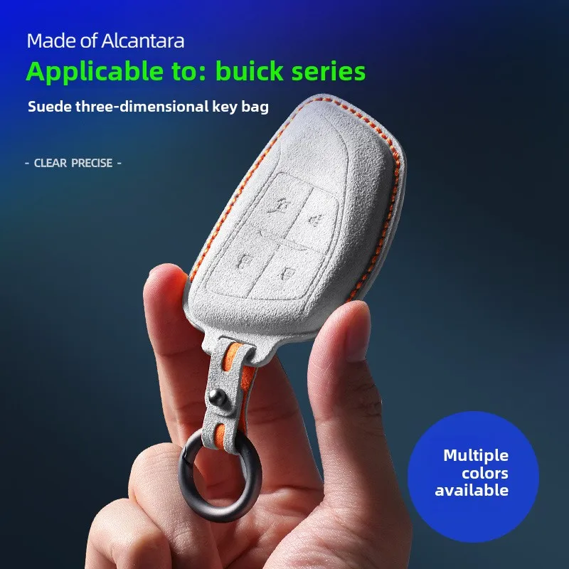 

For Buick ENVISION GL8 Century CENTURY Alcantara Fur Three-dimensional Key Bag Car Key Protective Case Car Supplies