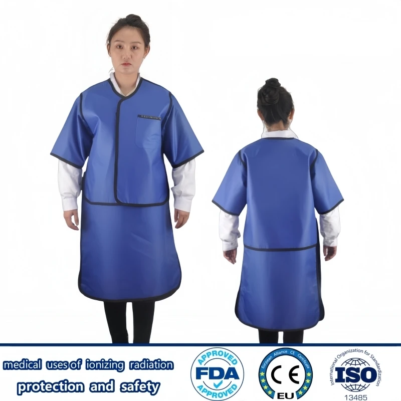 Lead Shielding-kleding: vest met korte mouwen en wikkelrok met 0,35/0,5 mmpb-bescherming voor röntgen-gamma-ray nucleaire straling