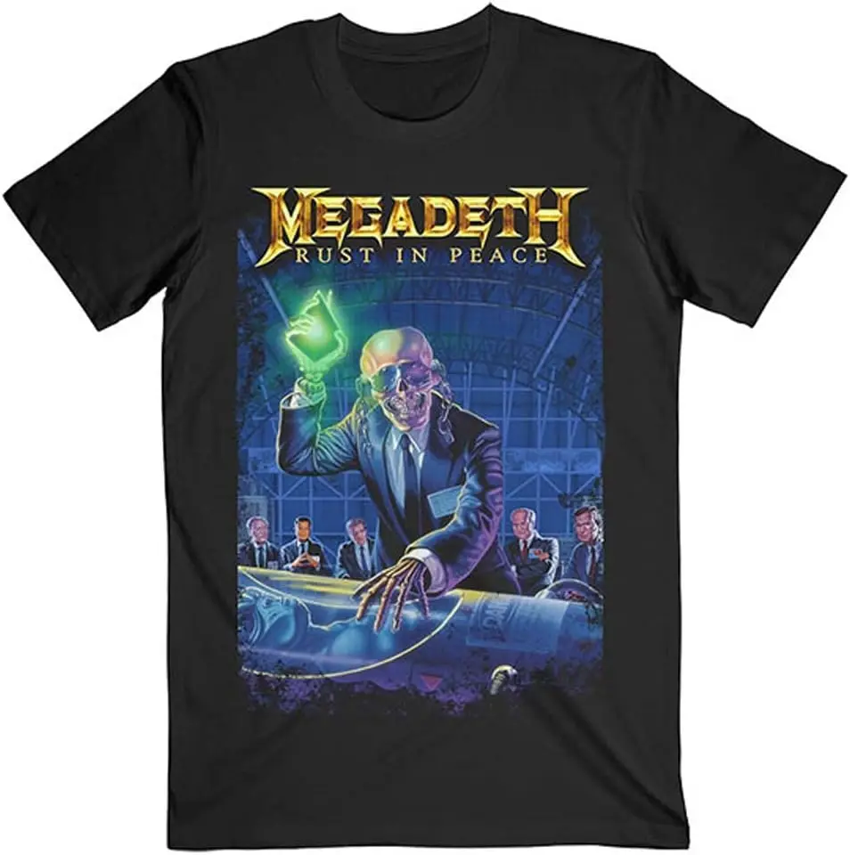 

Men's Megadeth Rust in Peace 30th Anniversary (Back Print) Slim Fit T-Shirt Black