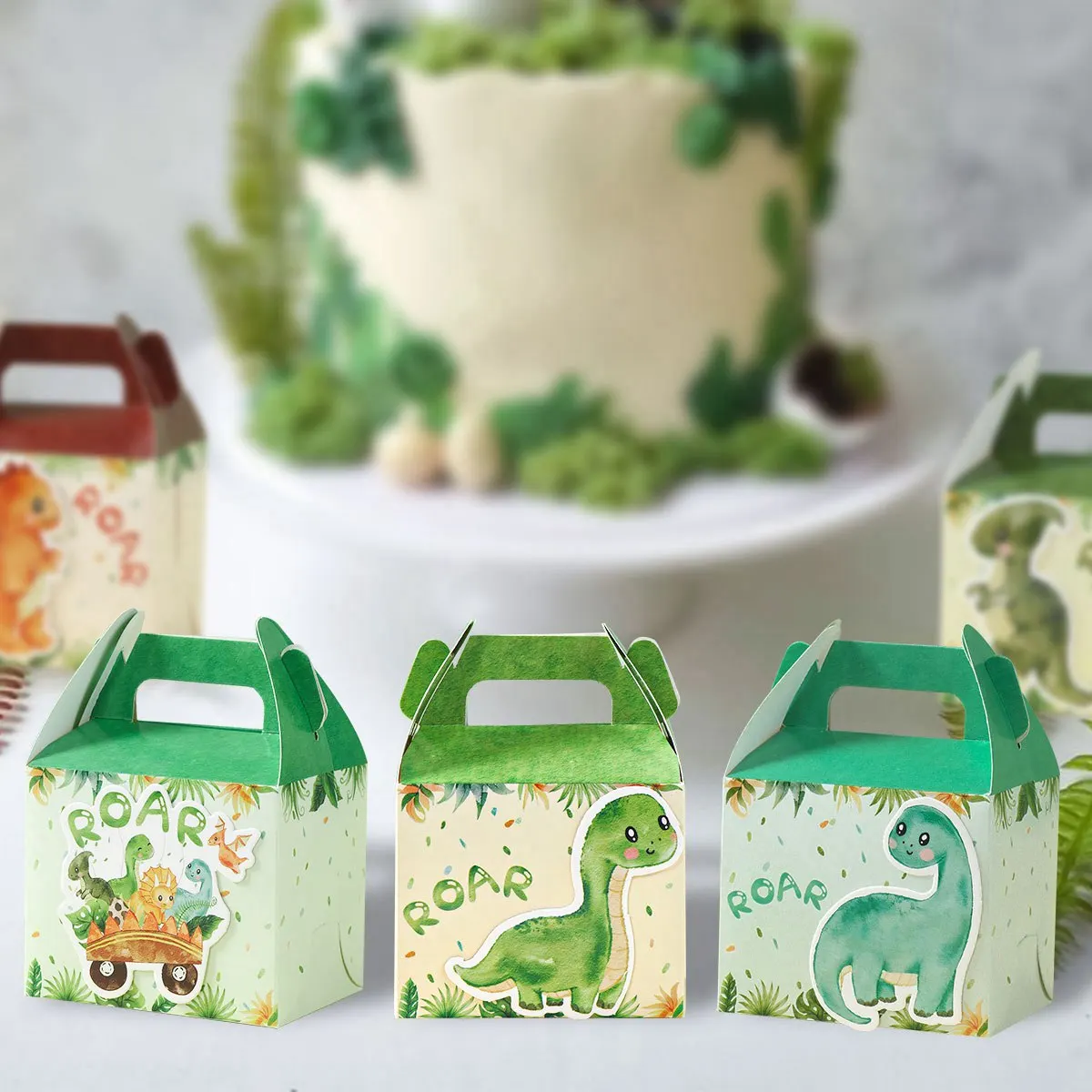 Dinosaur Animal Candy Boxes Dinosaur Birthday Party Decoration Kids Gift Packaging Box Baby Shower Decor Supplies Box Bag