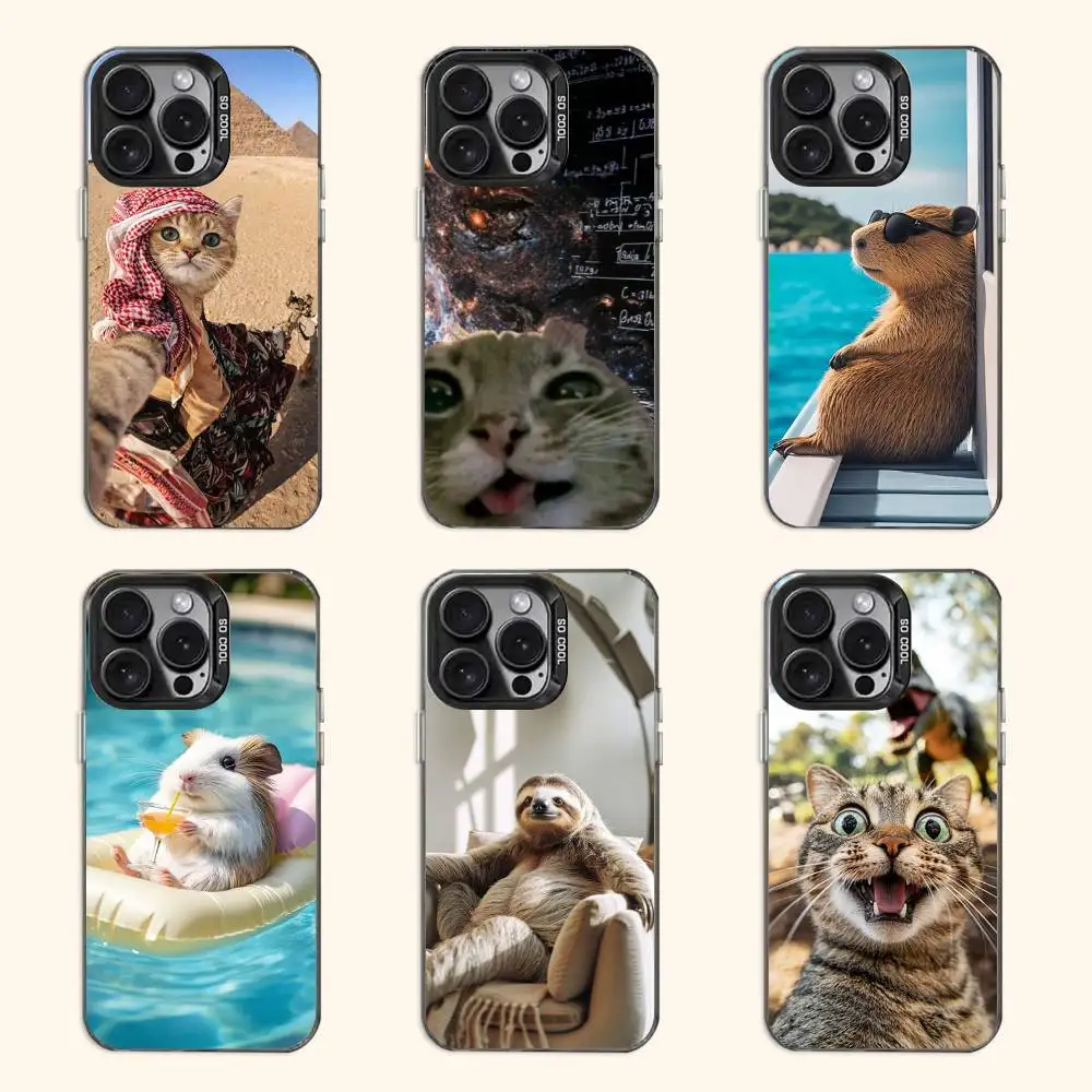 

Humorous Animals Phone Case For iPhone 17 16e 16 15 14 13 12 Pro Max X XR XS MAX Back Cover