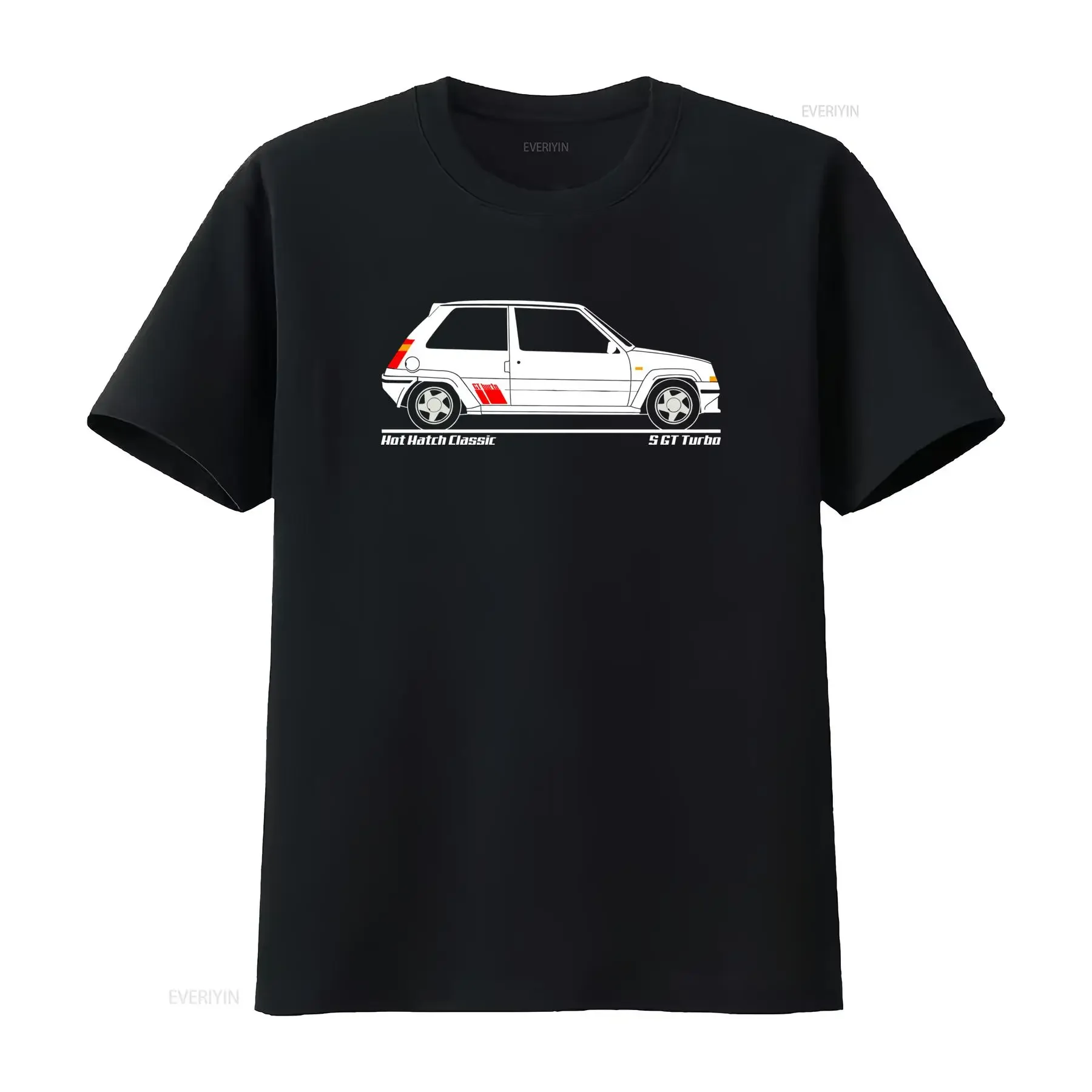Camiseta Retro GT Turbo para Hombre Society Ii Menace Diseño Vintage de Hot Hatch Corte Relajado Ropa Urbana vintage Washed