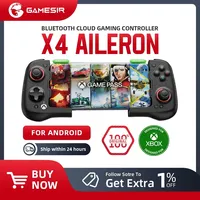 New GameSir X4 Aileron Bluetooth Mobile Phone Gamepad Xbox Authorization Gaming Controller with Hall Effect, Portable joycon