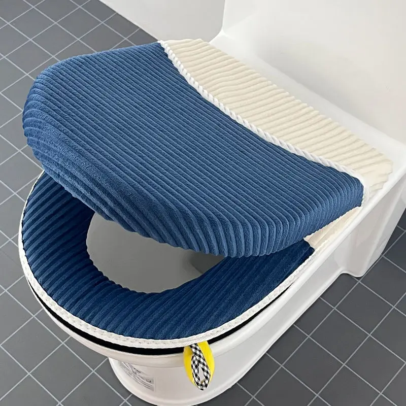 Toilet Seat 2/3 Pieces Cushion  Four Season Universal Household Waterproof Zipper Toilet Set