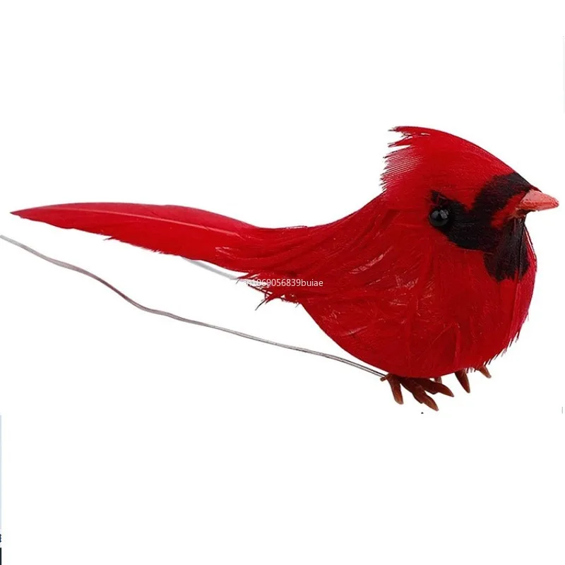 Robin Bird Decoration Artificial Feather Bird Craft Ornament Simulation Little Robin Bird Outdoor Garden Ornaments Decoration