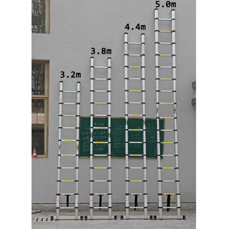 Escada telescópica multifuncional liga de alumínio articulada extensível para casa multiuso dobrável escada portátil