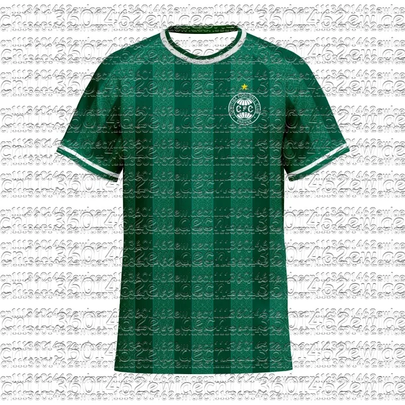Camisa de Futebol Coritiba Verão Y2K Verde Escuro Estampada Oversized - Conjunto Família Combinando Moda Esportiva Casual Urbana