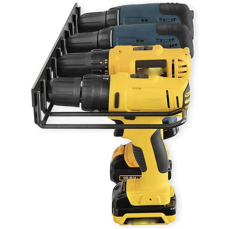 TOP 2X Power Tool Organizer Drill Storage Rack Shelf Wall Mounted Heavy Duty Power Drill Holder For Drill Charging Station