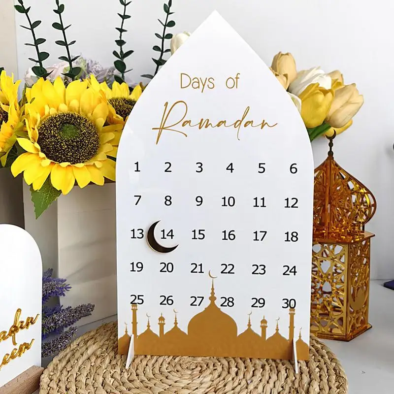 

Ramadan Kareem Countdown Calendar Ornament Eid Mubarak Decoration 2025 For Home Muslim Islamic Festival Eid Al-Fitr Party Favors